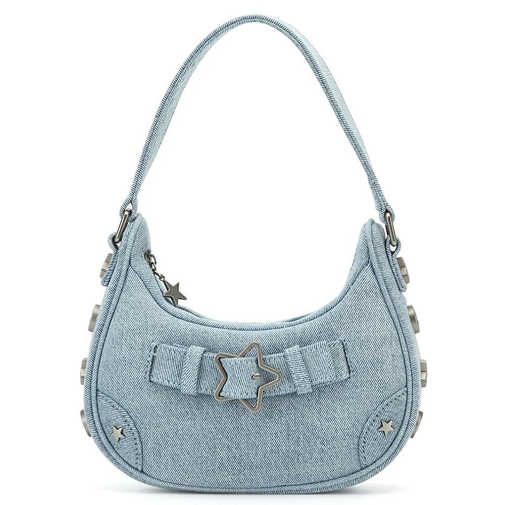 Y2K Purse Cute Stars Studded Underarm Bag Small Shoulder Handbag :^)